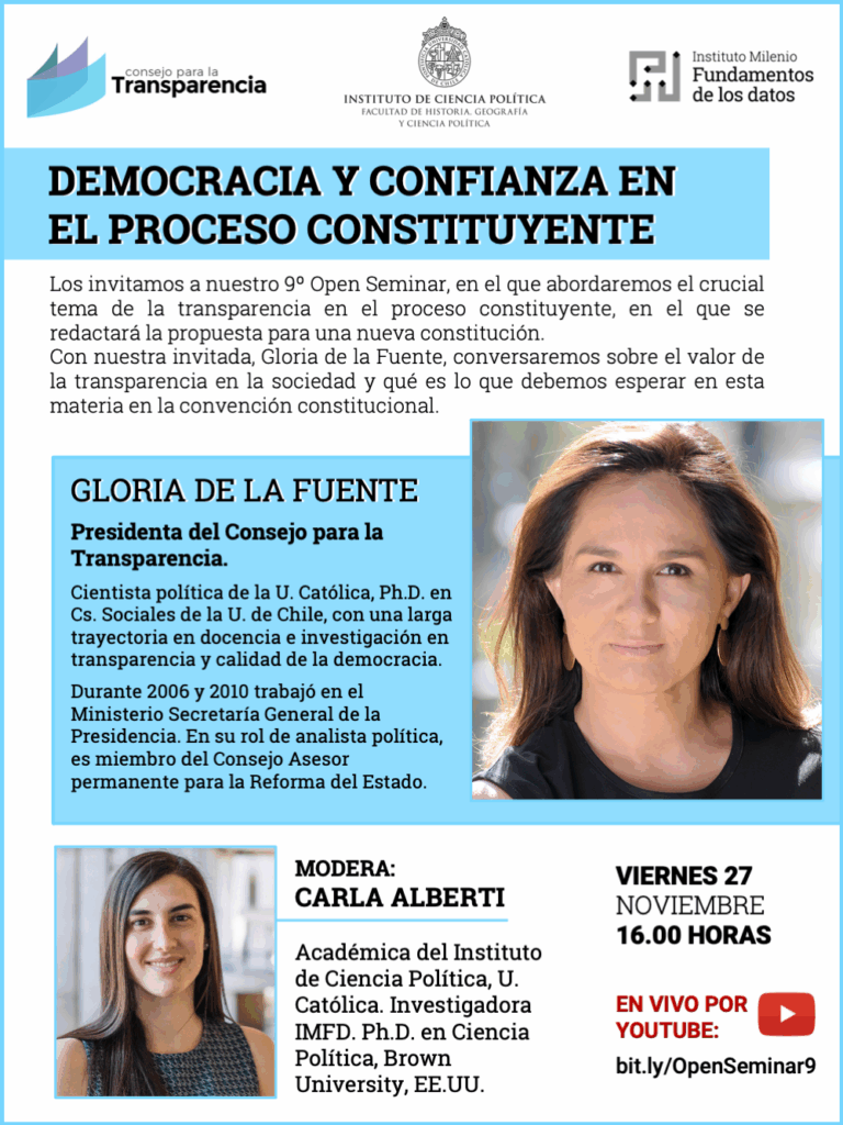 Democracia y confianza en el proceso constituyente, Gloria De la Fuente, Consejo para la Transparencia