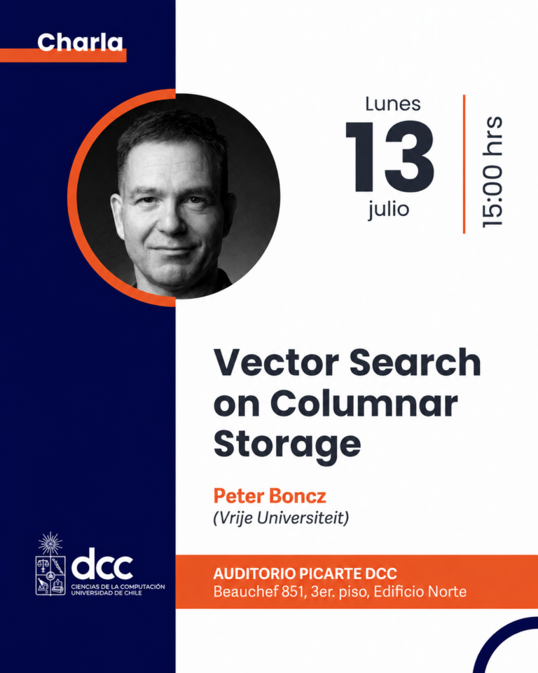 Charla: «Vector Search on Columnar Storage» con Peter Boncz (CWI & VU Amsterdam)